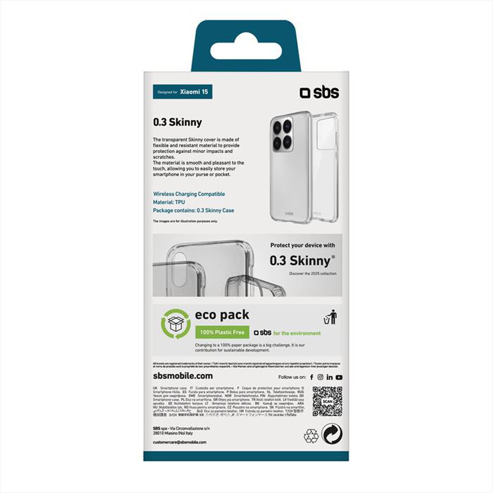 Immagine del prodotto SBS - Cover Skinny Xiaomi 15 TESKINXI15T-Trasparente