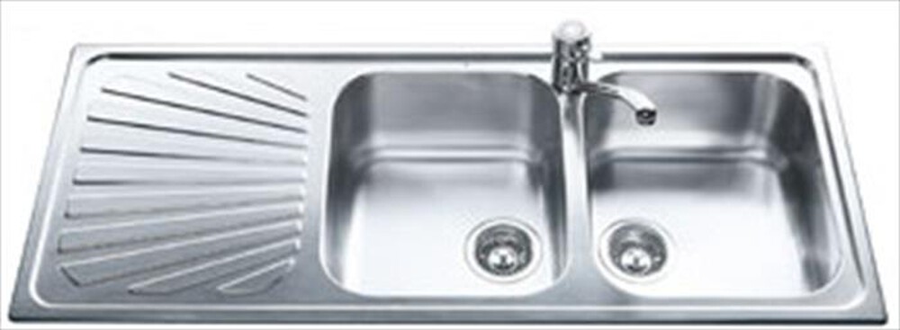 SMEG - Lavello lineare SP116S 2 vasche-Acciaio inox satinato