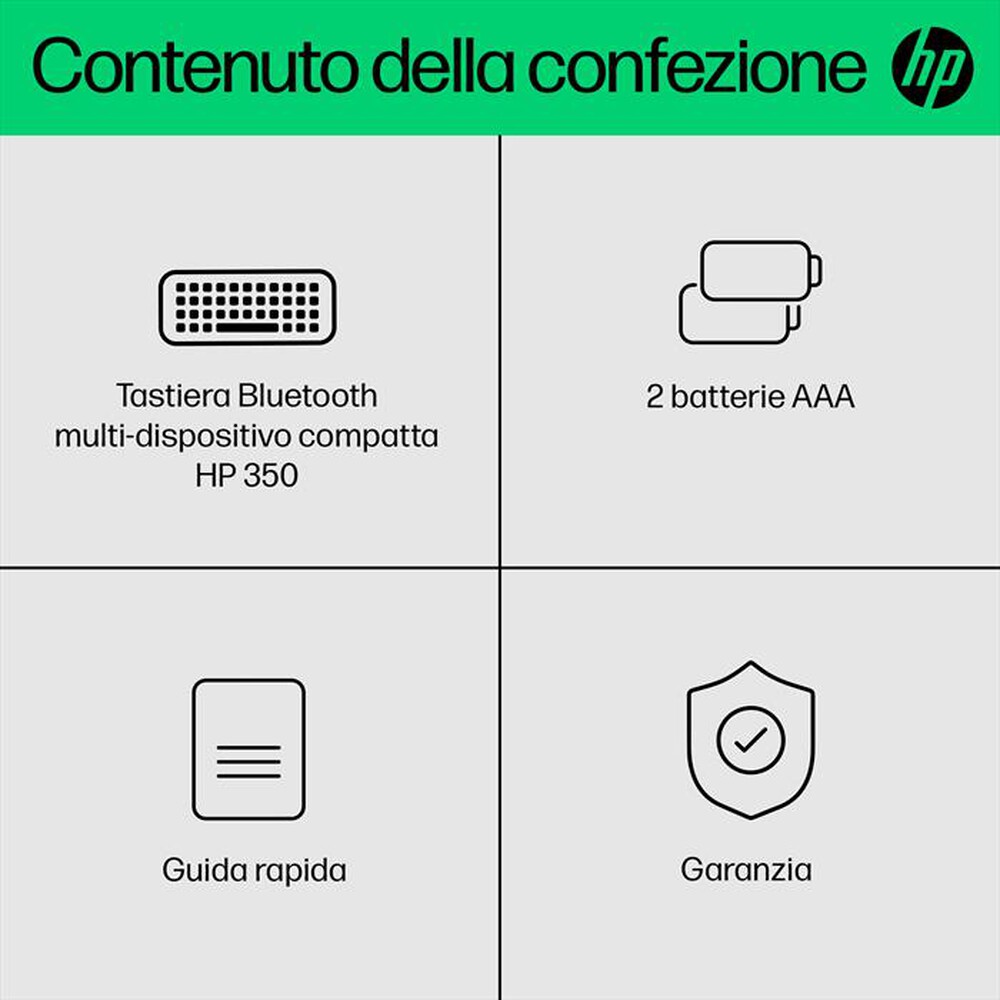 Immagine del prodotto HP - TASTIERA BLUETOOTH COMPATTA 350-Bianca