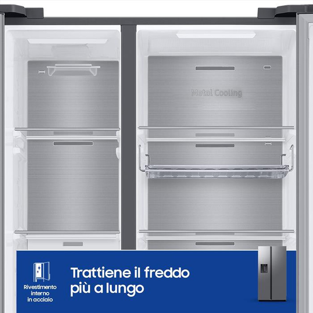 "SAMSUNG - Frigorifero side by side RS70F65KETEF Classe E-Inox"