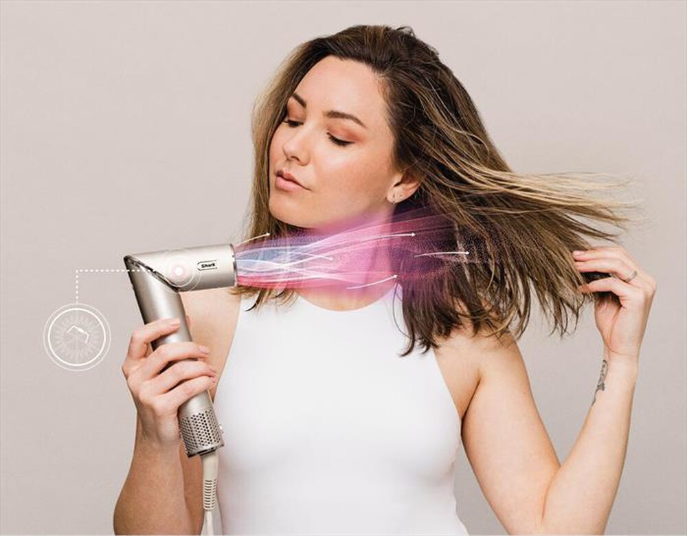 "SHARK - Styler e asciugacapelli FLEXSTYLE 3 in 1 HD424SLEU-Champagne"
