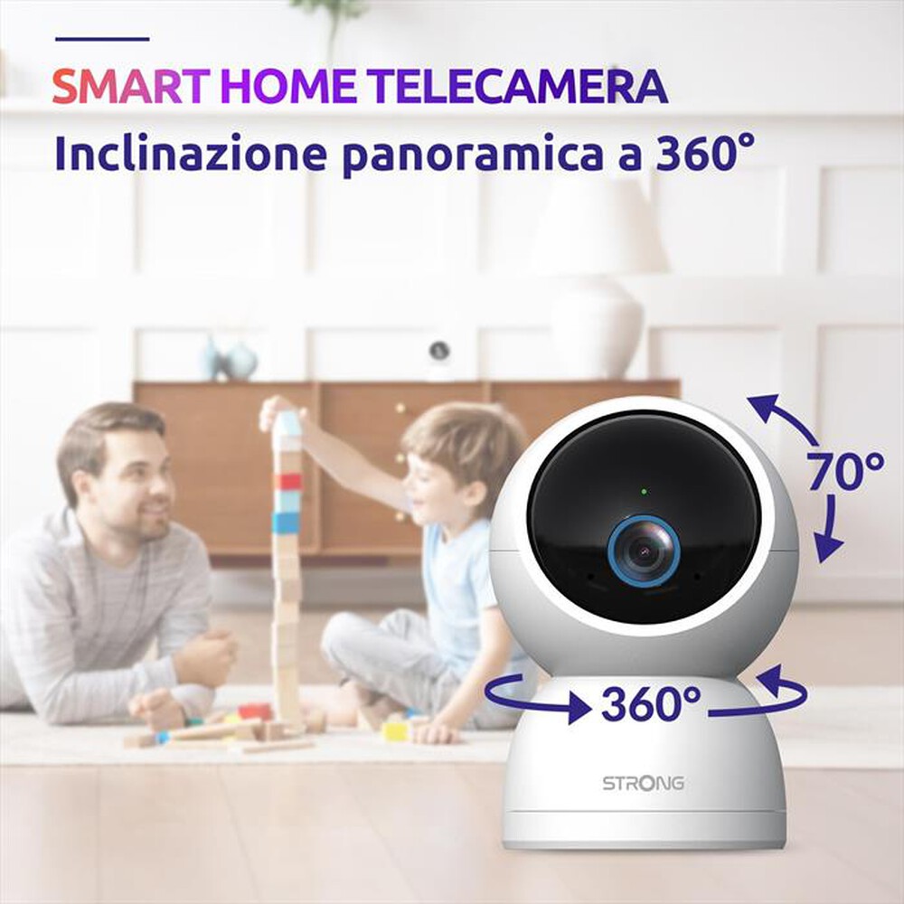 "STRONG - Telecamera Wi-Fi Interno 3K SHC05IR0-W-BIANCO"