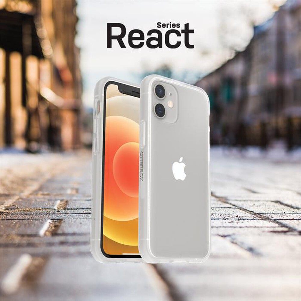 "OTTERBOX - REACT - CUSTODIA IPHONE 13 MINI/ 12 MINI - CLEAR-trasparente"