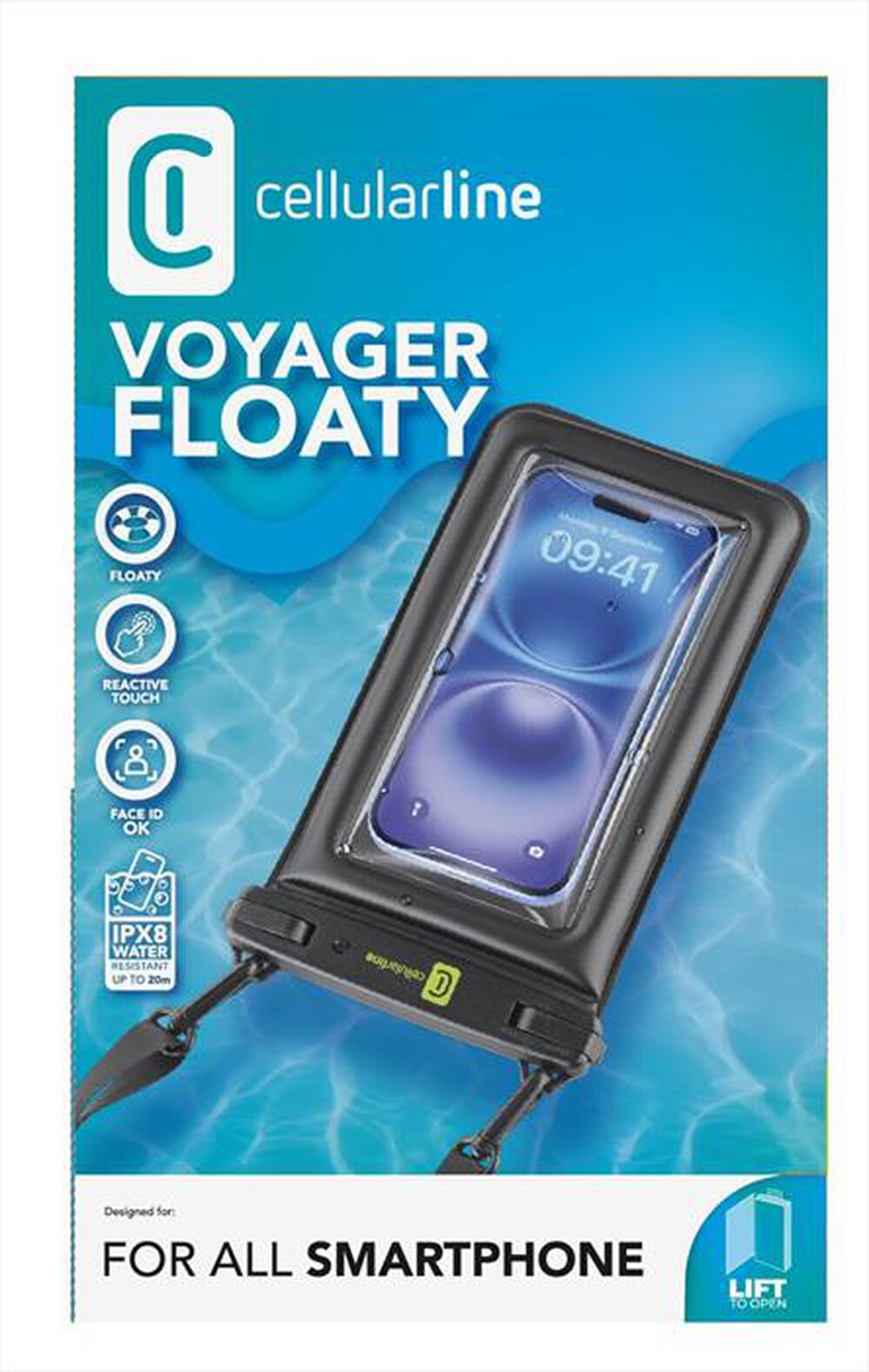 Immagine del prodotto CELLULARLINE - Custodia Galleggiante Waterproof VOYAGER FLOATY-Nero