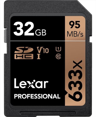 LEXAR - 32GB 633X SDHC C10 V10 U1 GLOBAL - Black