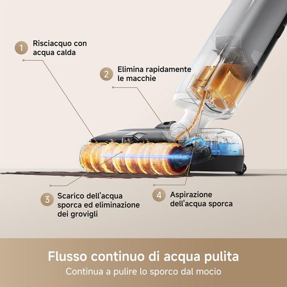 "MOVA - Scopa ricaricabile X4VIMPRO-Nero / Oro"