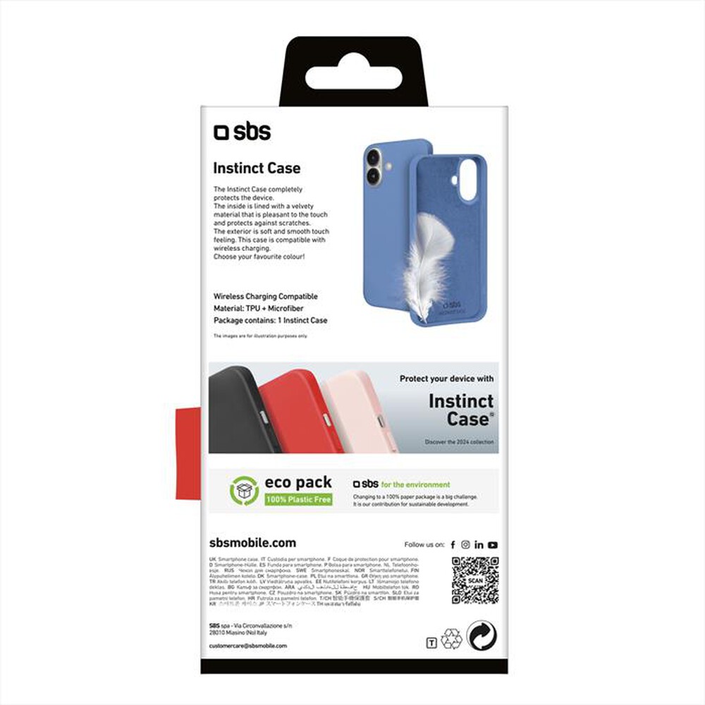 "SBS - Cover Instinct iPhone 16 Plus TEINSTIP1667B-Blu"