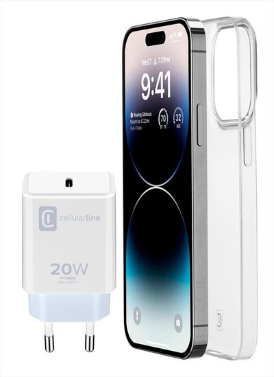 CELLULARLINE - Cover STARTER KIT per iPhone 14 Pro-White