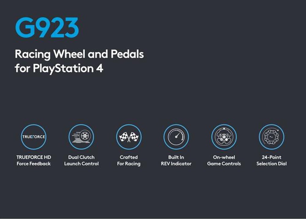 Immagine del prodotto LOGITECH - Volante da corsa e pedali G923 SE (PS5/PS4)-Nero