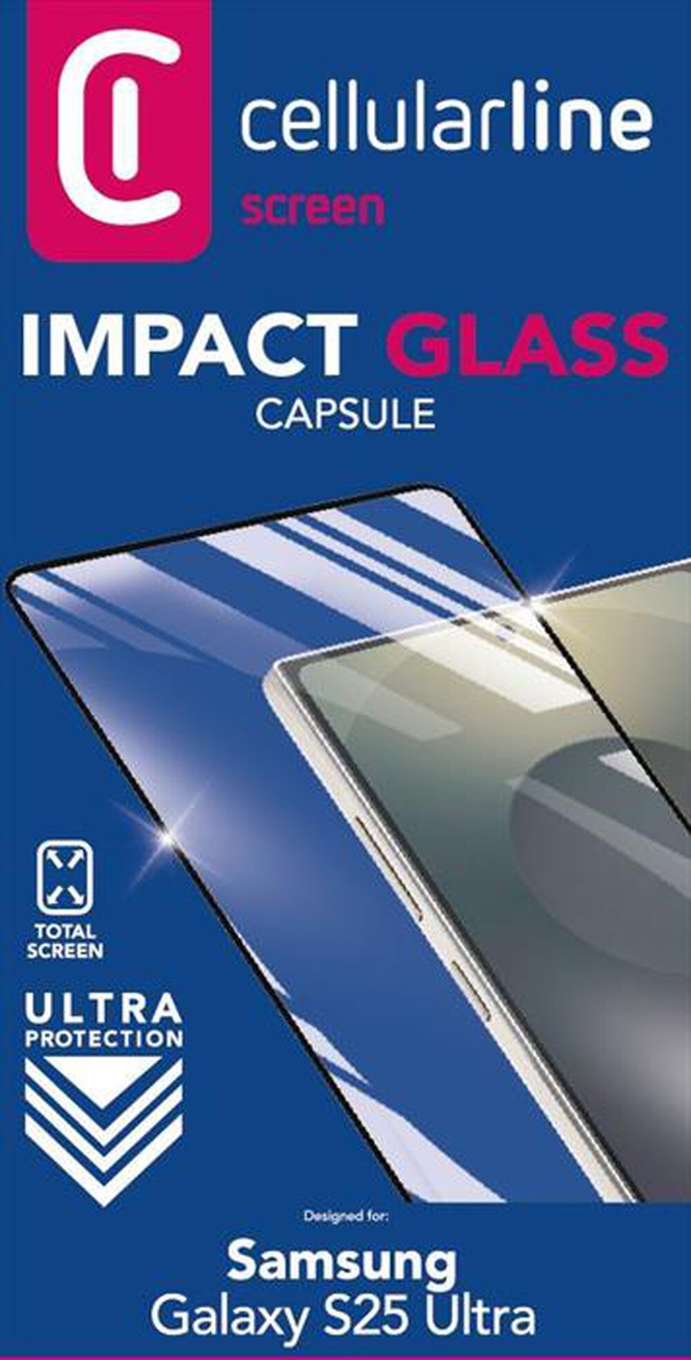 Immagine del prodotto CELLULARLINE - IMPACT GLASS CAPSULE - GALAXY S25 ULTRA-Transparent