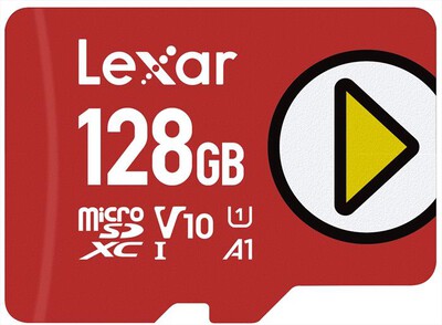LEXAR - 128GB PLAY MICROSDX UHS-I-Red
