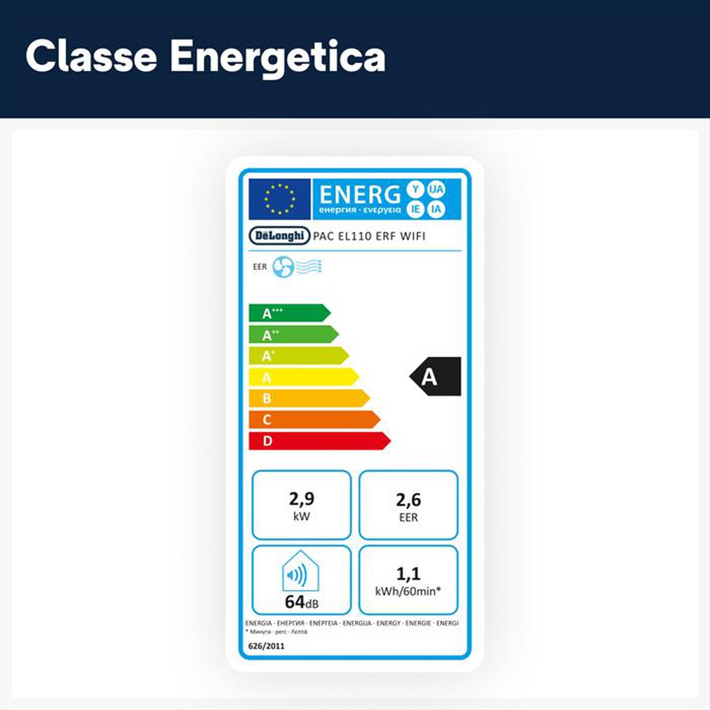 "DE LONGHI - PAC EL110 ERF WIFI-Bianco"