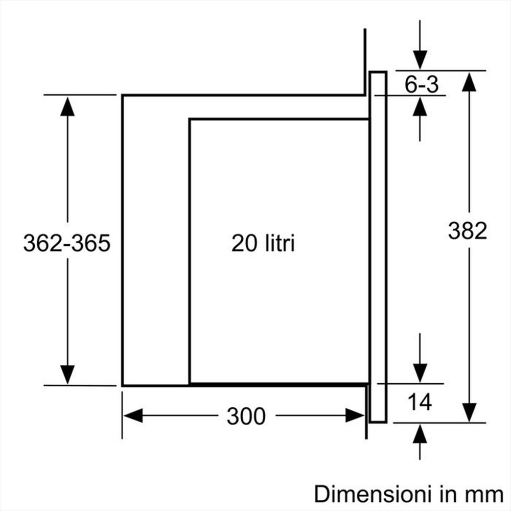 Immagine del prodotto BOSCH - Microonde da incasso BFL524MB0-Nero
