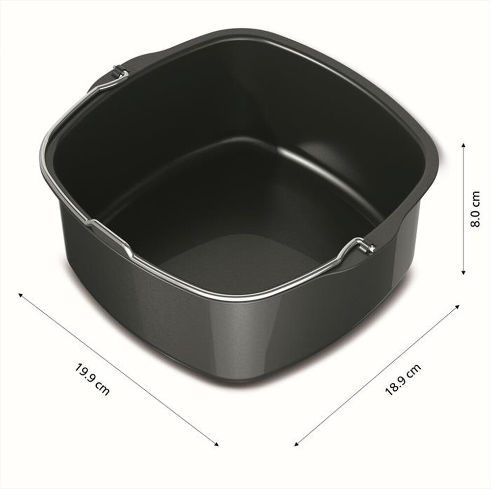 "PHILIPS - KIT TEGLIA E MUFFIN PER AIRFRYER DA 6.2L HD9945/01-Nero"