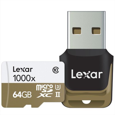 LEXAR - MICROSDXC 1000X W/RE 64GB - GOLD/WHITE