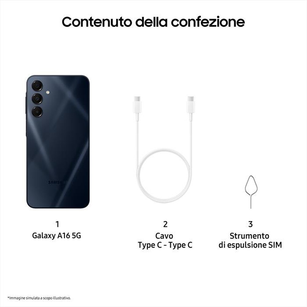 Immagine del prodotto SAMSUNG - Smartphone GALAXY A16 5G 128GB-Blue Black