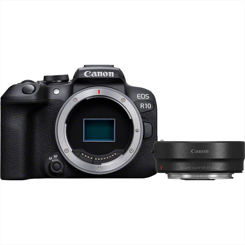 "CANON - EOS R10 + RF-S 18-45MM IS STM + EF-EOS R  ADAPTER-Black"
