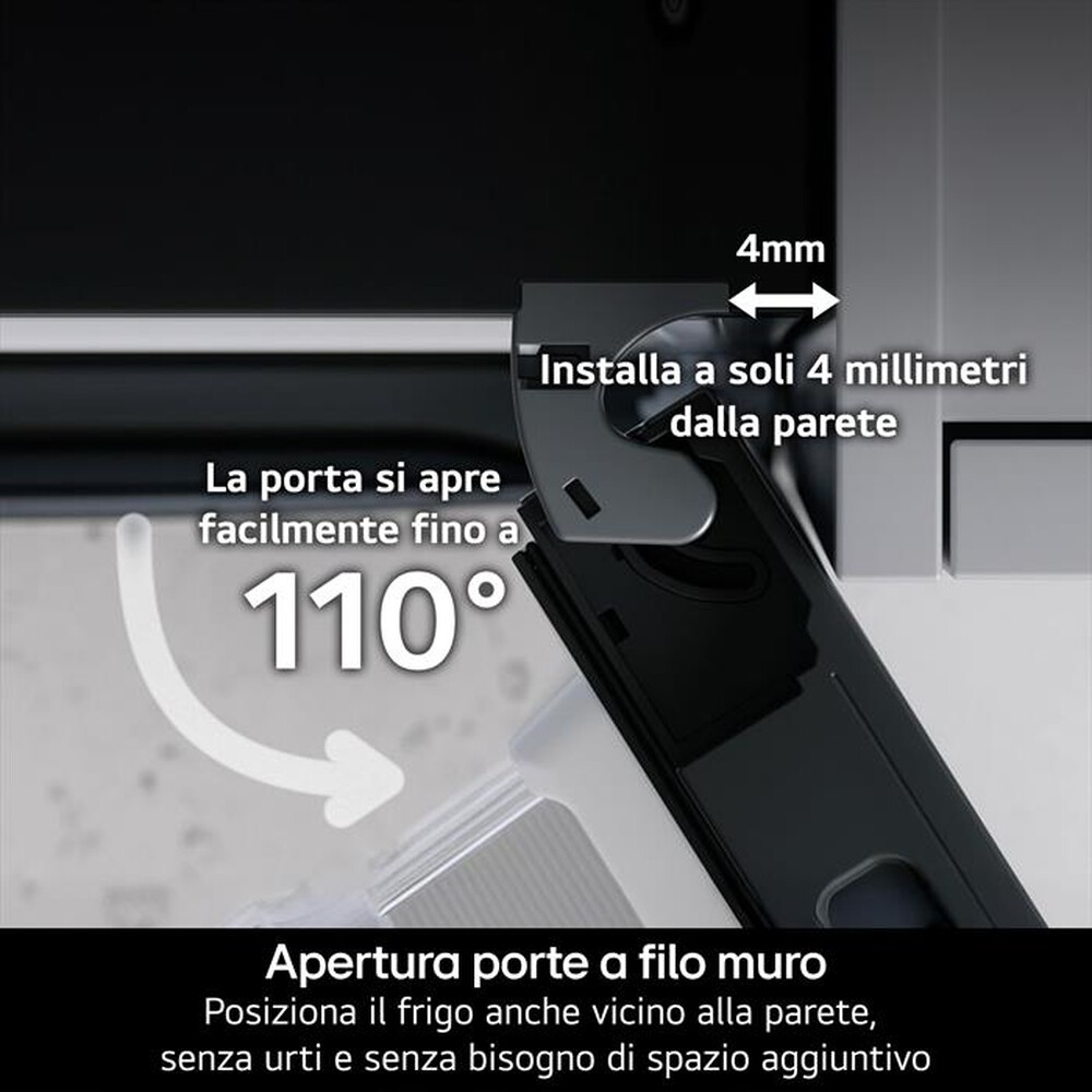Immagine del prodotto LG - Frigorifero combinato GBBS726AEV Classe A 375lt-Nero