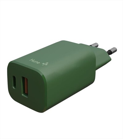 HUNE - Caricatore Fast Charge HURON-D20-Verde Foresta