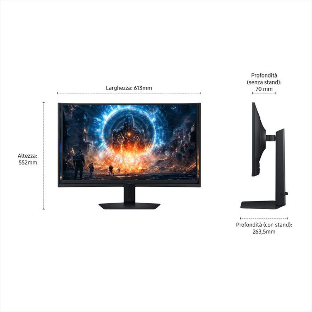 Immagine del prodotto SAMSUNG - MONITOR GAMING ODYSSEY G6 - G60F 27"-Black