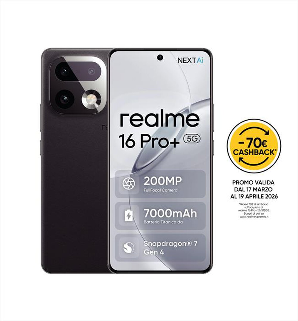 Immagine del prodotto REALME - Smartphone REALME 16 PRO+ 5G (512GB 12GB)-Master Grey