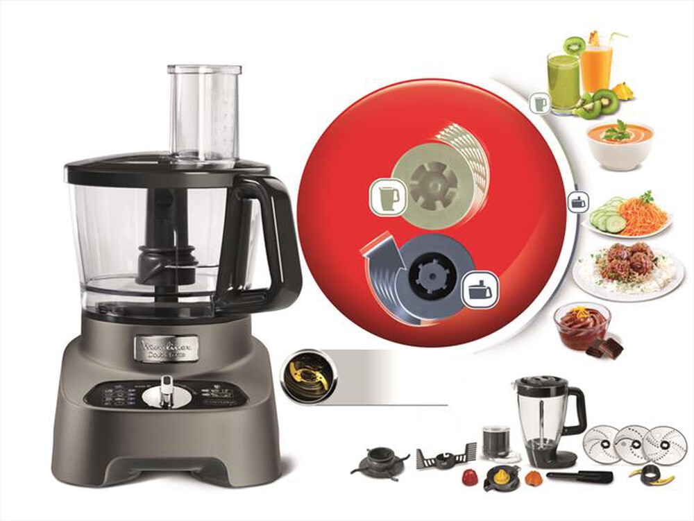 "MOULINEX - FP825E DoubleForce Robot da Cucina-grafite"