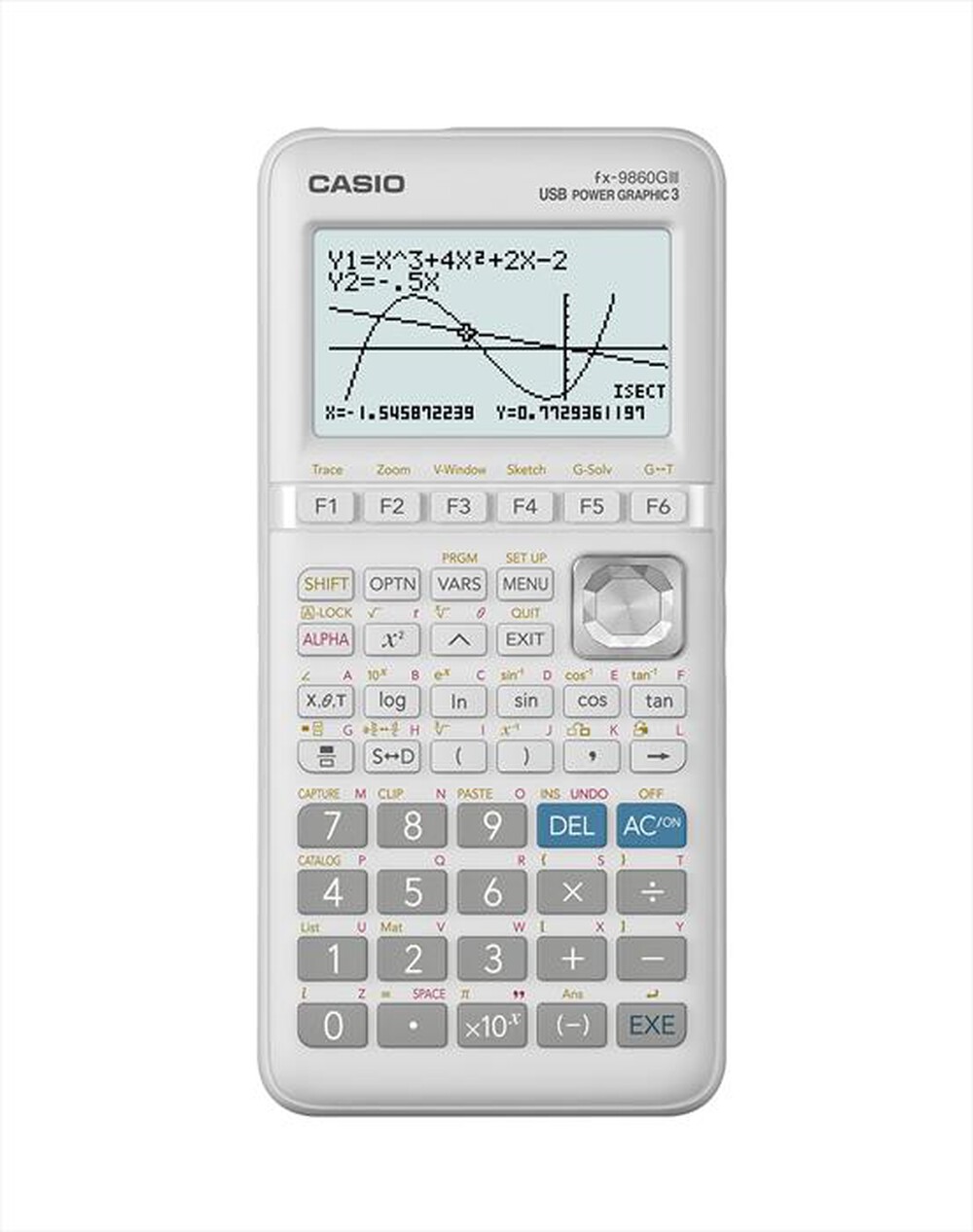 "CASIO - Calcolatrice funzioni grafiche FX-9860GIII-W-ET-BIANCO"