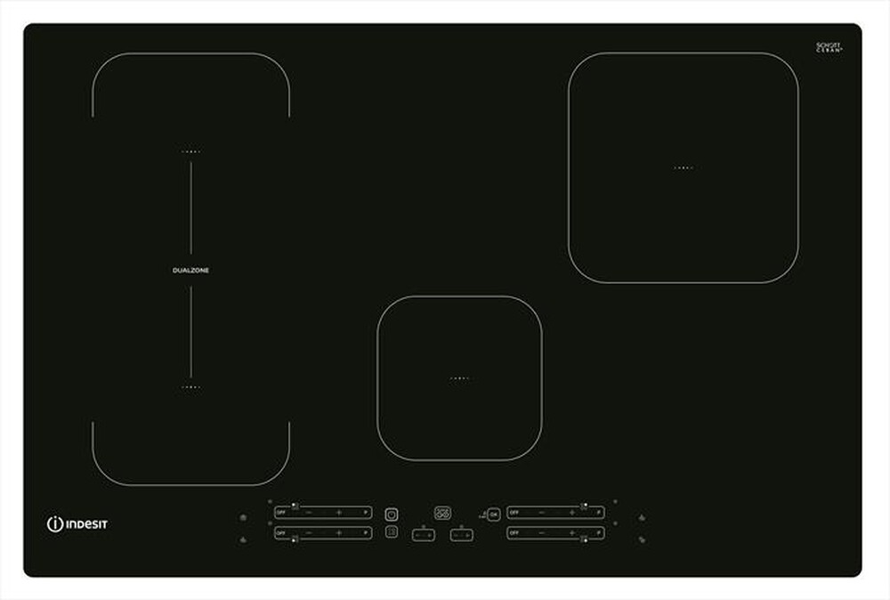 "INDESIT - Piano cottura induzione IB 21B77 NE 77 cm-Nero"
