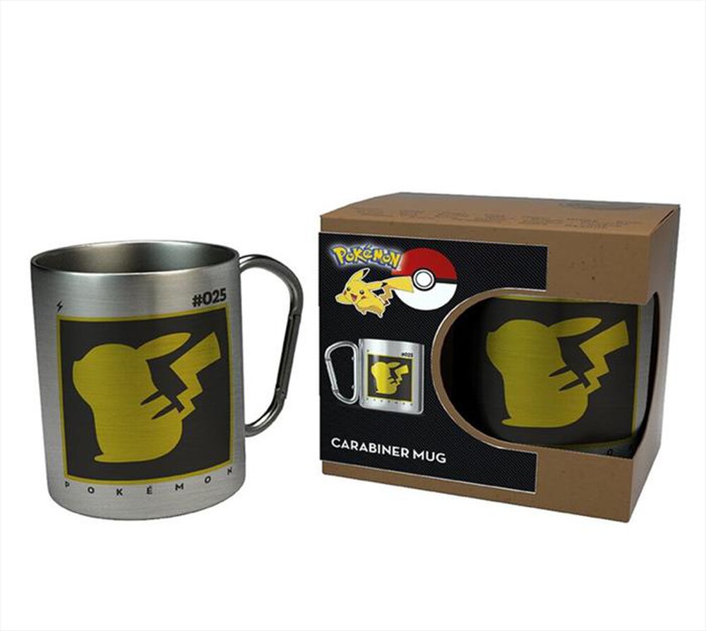 "ABYSSE - POKEMON - TAZZA CARABINER 235ML - PIKACHU 25° ANNI-Silver"