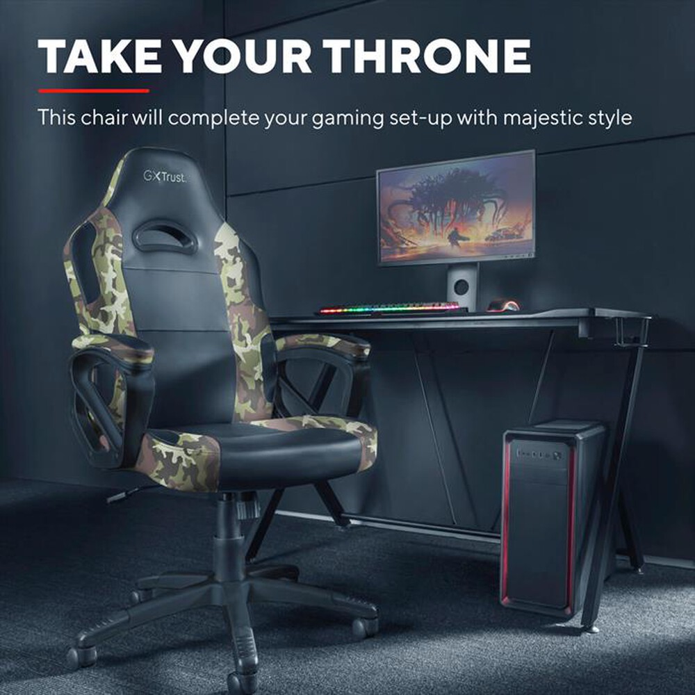 "TRUST - Sedia gaming GXT701C RYON-Camouflage"