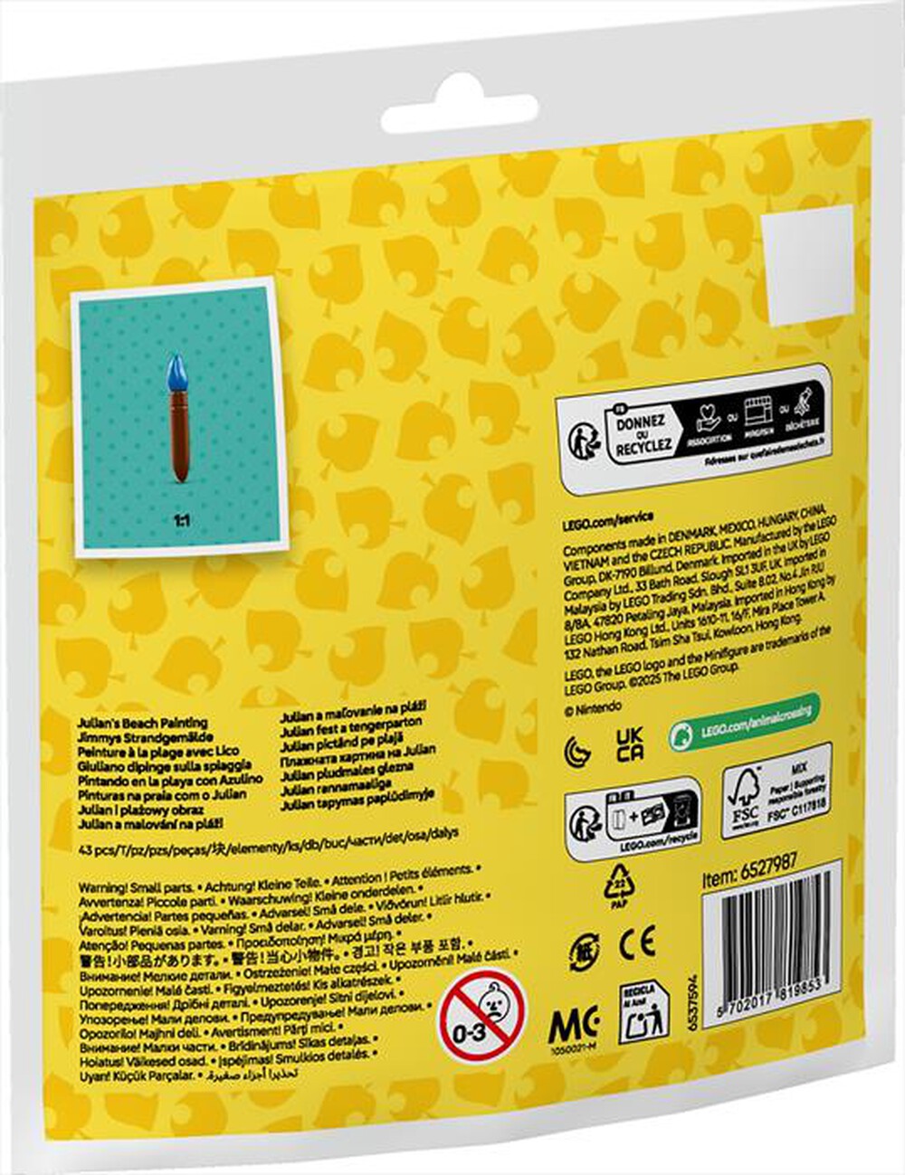 "LEGO - ANIMAL CROSSING Giuliano dipinge sulla - 30703"