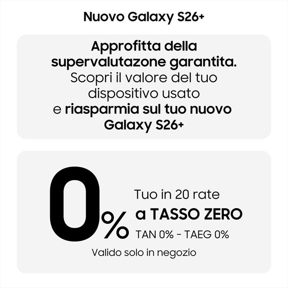 Immagine del prodotto SAMSUNG - Smartphone Galaxy S26+ 256GB/12GB-Cobalt Violet