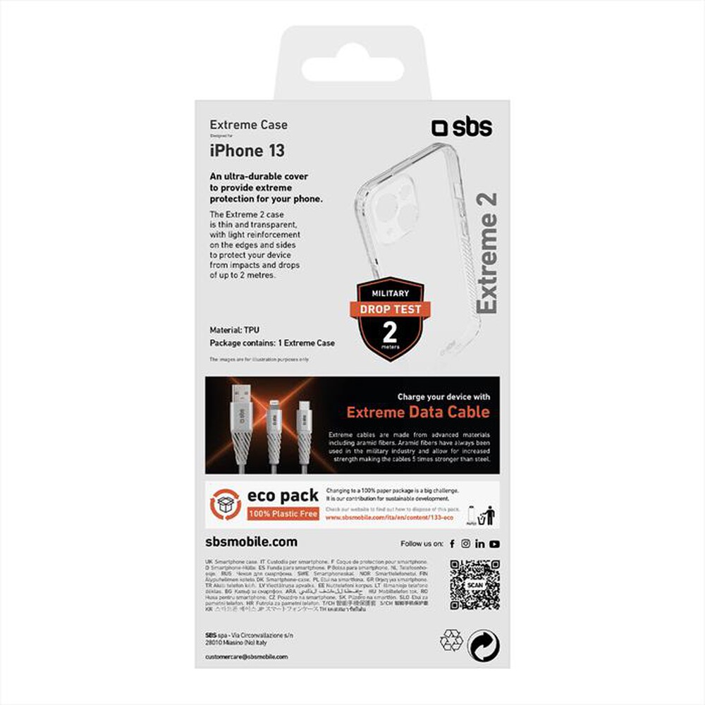 Immagine del prodotto SBS - Cover iPhone 13 TEUNBKEX2IP1361-Trasparente