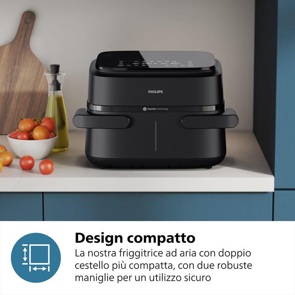 "PHILIPS - Friggitrice ad aria AIRFRYER SERIE 1000 NA150/00-Nero"