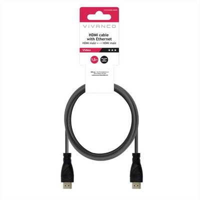 SBS - Cavo HDMI v. 1.4  alta velocit&agrave; con ethernet-Nero