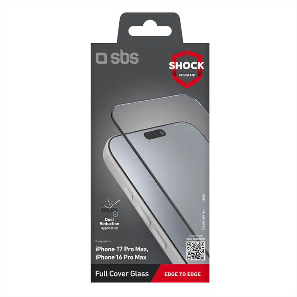 Immagine del prodotto SBS - Pellicola protettiva per iPhone 17/16 Pro Max-Nero