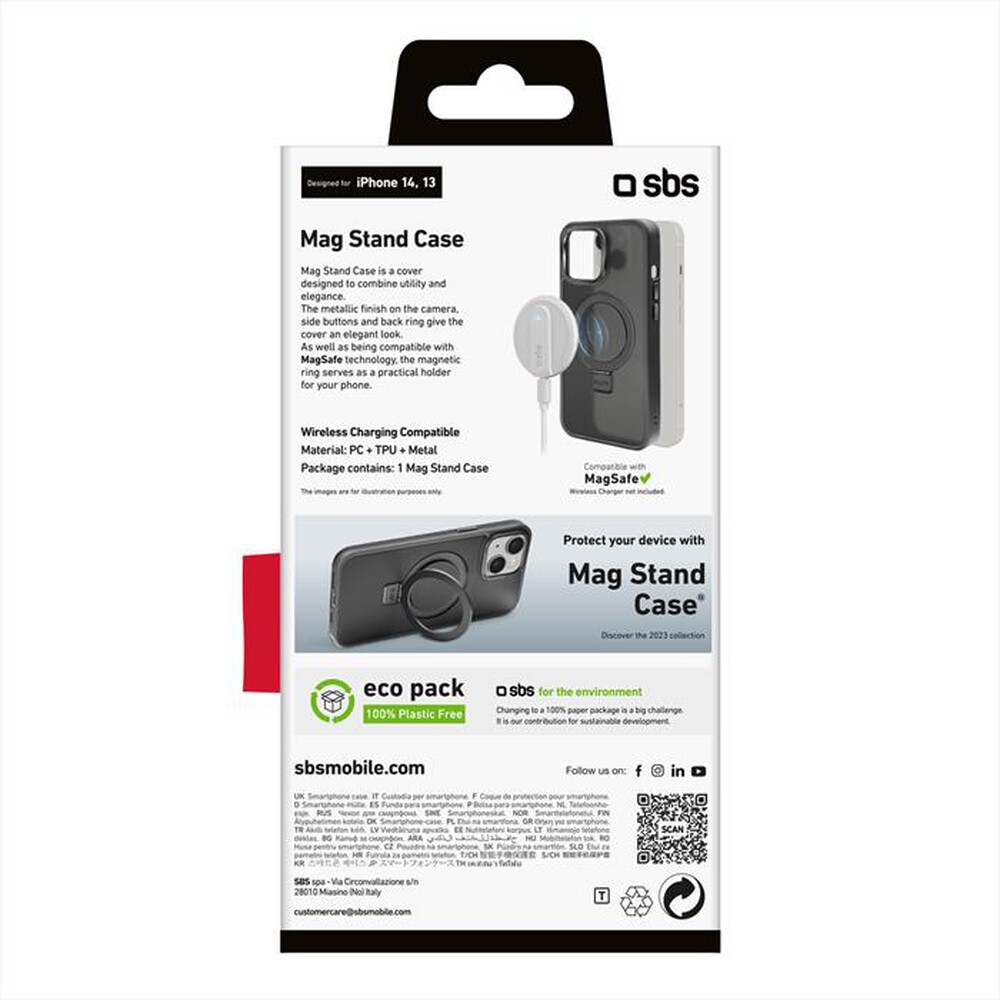 "SBS - Cover MagSafe TEMAGCOVSTIP1461K iPhone 14/13-Nero"