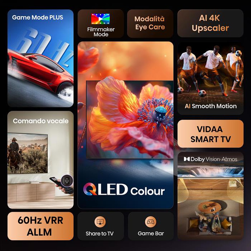 Immagine del prodotto HISENSE - Smart Tv QLED 43" 4K Ultra HD 43A79Q-NERO