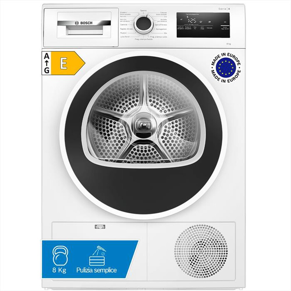 Immagine del prodotto BOSCH - Asciugatrice Serie 4 WTH85208II 8Kg Classe E-Bianco