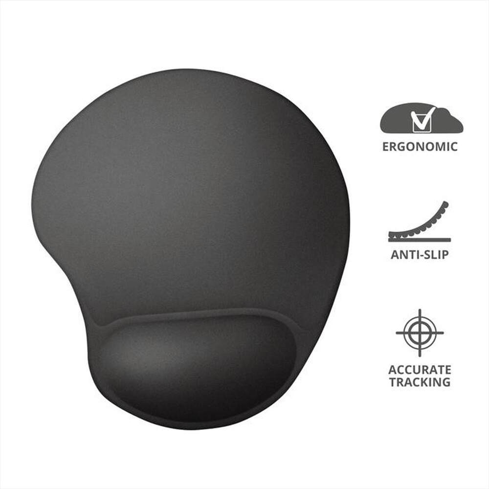 "TRUST - Bigfoot Gel Mouse Pad - Black-Black"