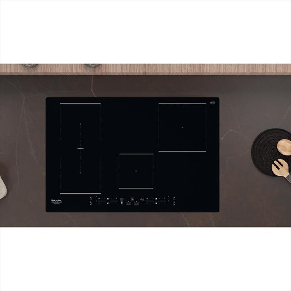 "HOTPOINT ARISTON - Piano cottura induzione HB 0577B NE 77 cm-Nero"