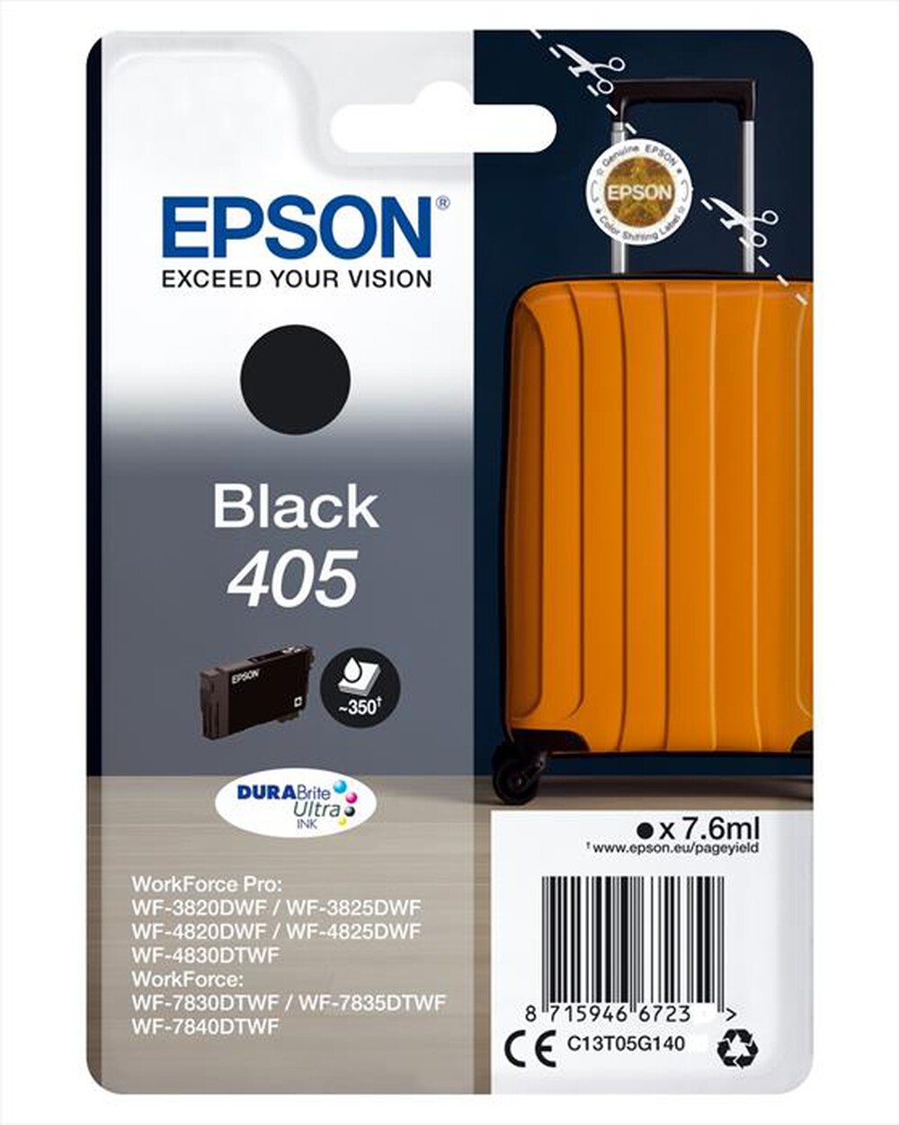 "EPSON - EPSON INCHIOSTRO  SERIE VALIGIA 405 STD-Nero  std"