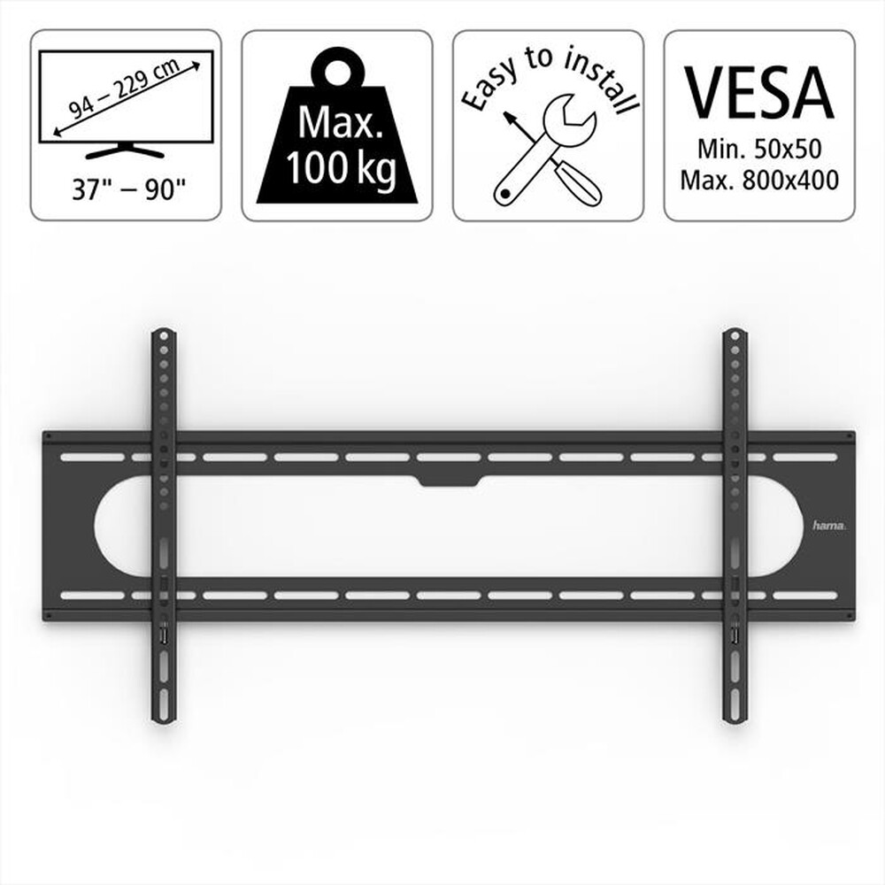 "HAMA - Supporto TV LCD 100 Kg-NERO"