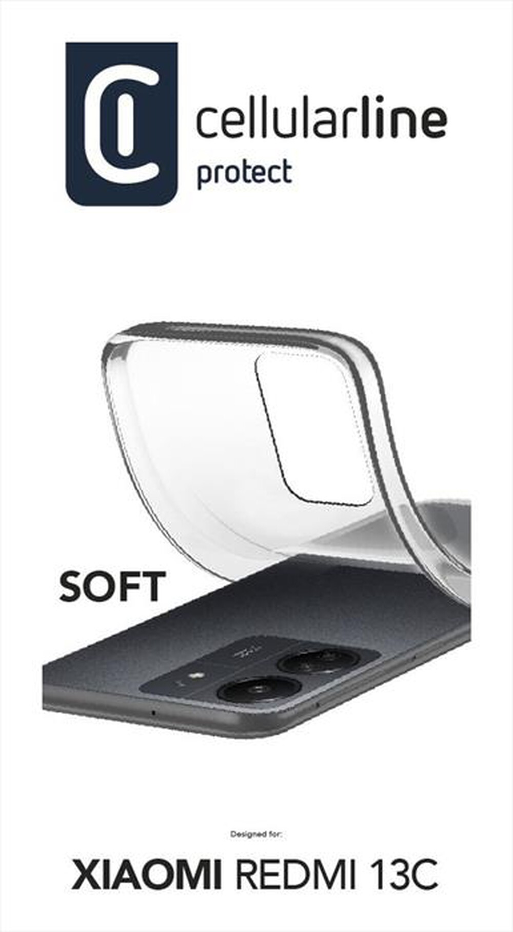 Immagine del prodotto CELLULARLINE - Custodia Back SOFTXIAORE13CT per Redmi 13C-Trasparente
