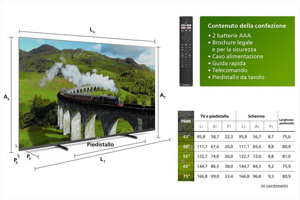 "PHILIPS - Smart TV LED UHD 4K 43\" 43PUS7608/12-Antracite"