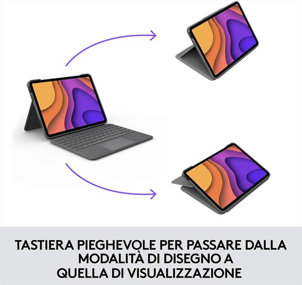 Immagine del prodotto LOGITECH - Folio Touch for iPad Air (4th generation)  - OXFOR-Oxford Grey