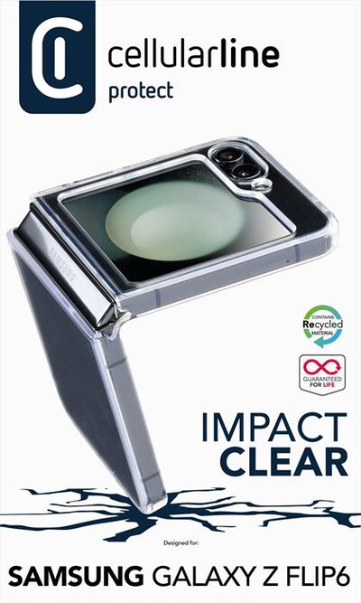 CELLULARLINE - Custodia IMPACTCGALZFLIP6T Galaxy Z Flip6-Trasparente