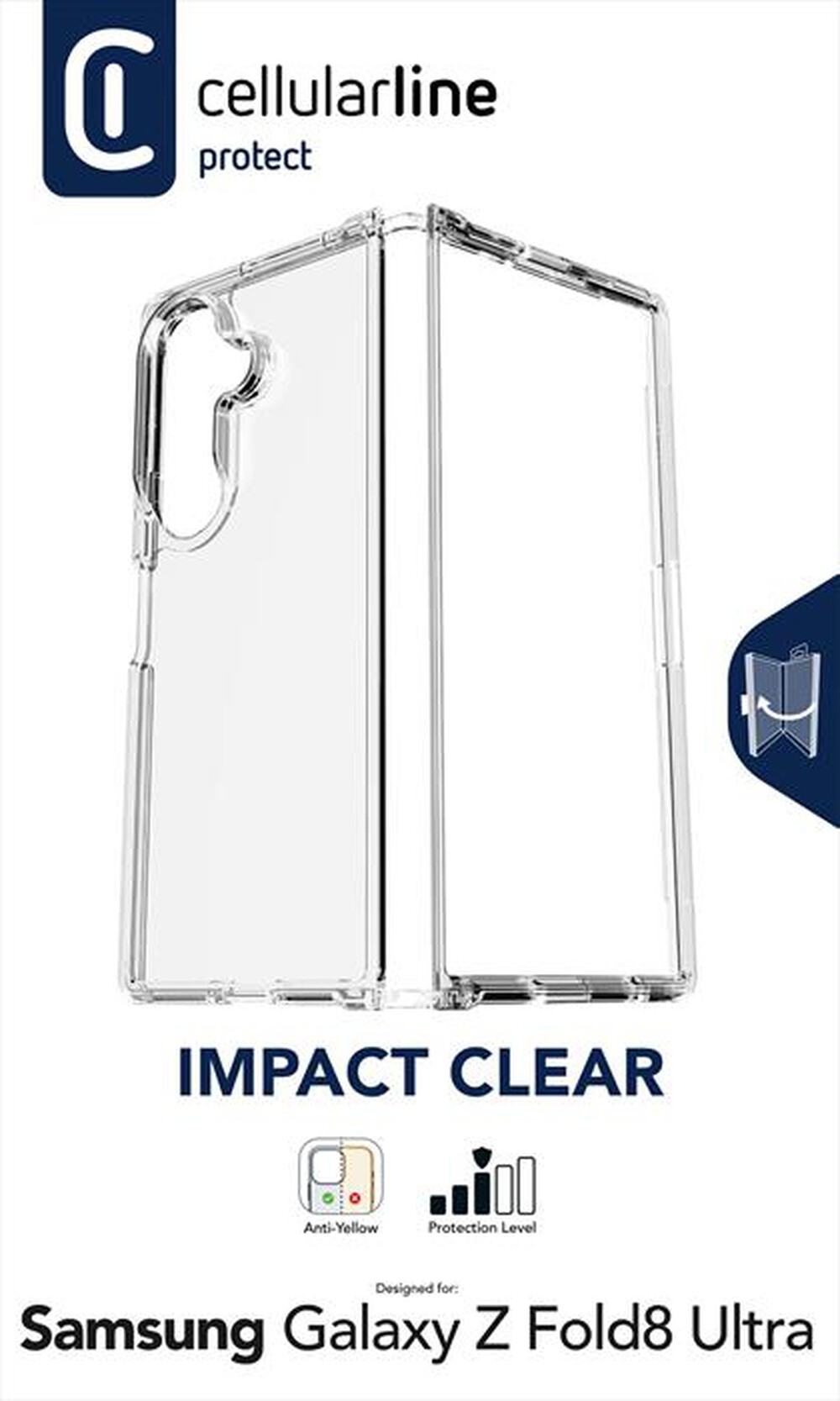 Immagine del prodotto CELLULARLINE - Cover IMPACT CLEAR per GALAXY Z FOLD8 ULTRA-Trasparente