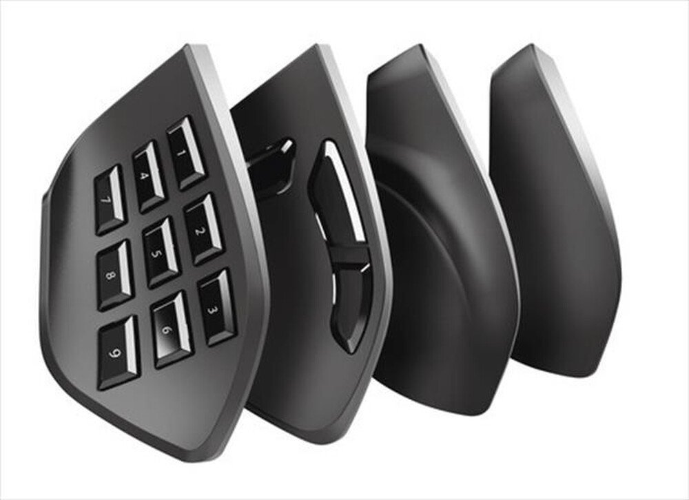 "TRUST - GXT970 MORFIX CUSTOMISABLE MOUSE-Black"