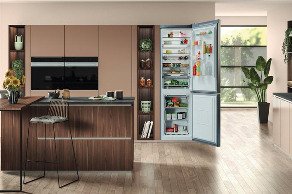 "HOTPOINT ARISTON - Frigorifero combinato HAFC9 TT43SX Classe D 367 lt-Acciaio inossidabile"